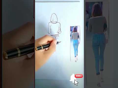 Sketch effect of sexy woman's back #sketch #sexy woman #back