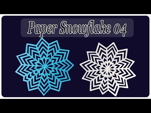 How to Make Paper Snowflake 04 | Paper Cutting Design| Easy Paper Snowflake |Christmas Decorations.