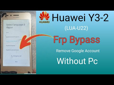 Huawei Y3-2 (LUA-U22) Frp/Google account Bypass without Pc 2024|Huawei y3ii Frp Bypass