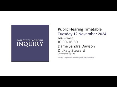 Dame Sandra Dawson-Dr. Katy Steward - Day 197 PM - 12 November 2024 - Post Office Horizon IT Inquiry