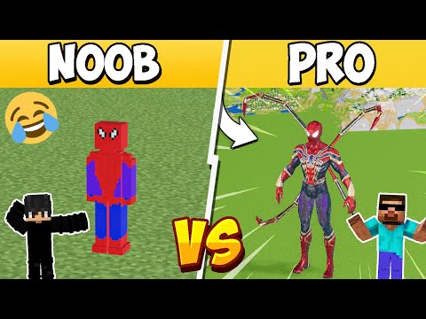 Minecraft NOOB vs PRO: Spiderman Build Battle Challenge!