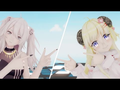 [MMDホロライブ] うちゅうだいばくはつ 獅白ぼたん/角巻わため