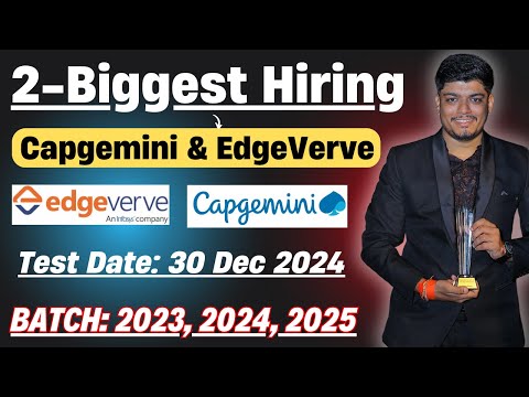 🔥Finally Capgemini Exceller, EdgeVerve(Infosys) Hiring Announced | Off Campus Drive 2023, 2024, 2025