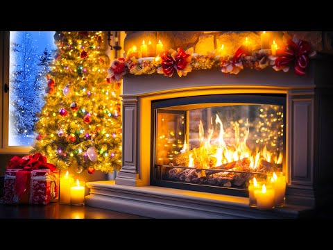 Calming Christmas Music With Fireplace 🔥 Christmas Ambience Background Music 🎄 Christmas Fireplace