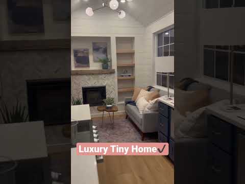 Luxury Tiny Home Living Room Tour. #tinyhomeonwheels #tinyhouse #tinyhome #smallspaceliving