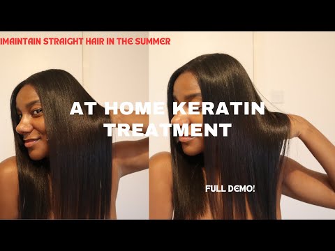 How i maintain a SILK PRESS in the SUMMER! | At home Keratin Treatment | Natural Nadine