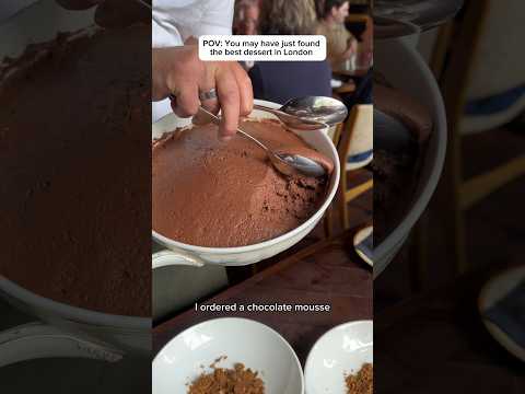 POV: tableside chocolate mousse  in London #foodie #london #chocolate #dessert #shorts