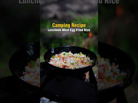 Camping Recipe: Luncheon Meat Egg Fried Rice #asmr #overthefirecooking #campcook #outdoorcooking