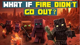 What If Fire Didn't Go Out | Minecraft Timeline | What If Minecraft