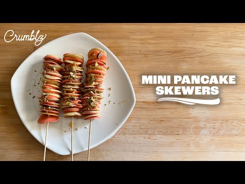 How to make colorful mini pancake skewers | Easy Pancake Recipe  🥞