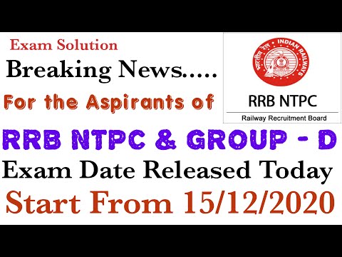 RRB NTPC & GROUP - D EXAM DATE RELEASED. RRB Syllabus & Booklist. BREAKING NEWS. NTPC SYLLABUS 2020.