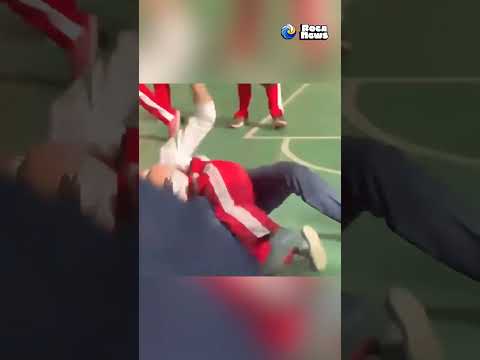 Gavin Newsom plows over little kid in China during basketball game