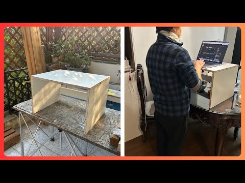 DIY笔记本抬高架｜DIY laptop stand｜20241217