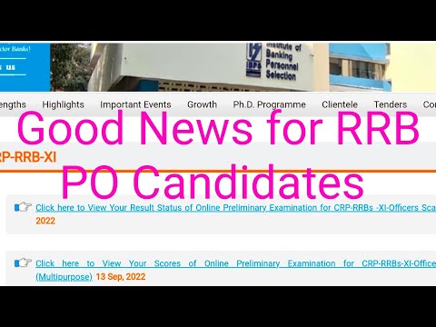 IBPS RRB PO Prelims Result status!!