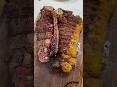 2kg Porterhouse Steak starting to sizzle by tasty food | steak #tastyfood #tasty #viral #shorts