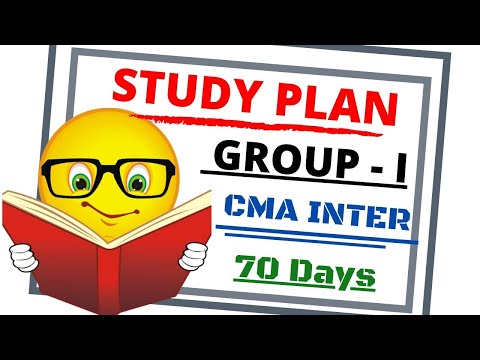 CMA Inter - Group 1 | Study Plan | Sep 2020 exams | CMA | CMA Junction |