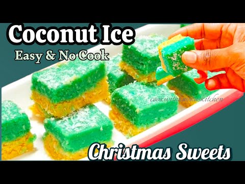 Coconut Ice Recipe | Easy & No Cook / No Bake Christmas Sweet #sweets #yummy