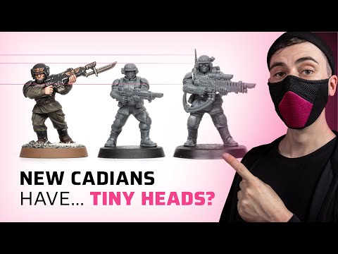 New plastic Cadian Shock Troops SCALE COMPARISON (why are the heads so small???)