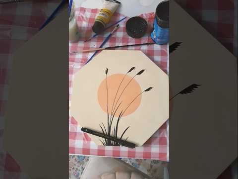 Painting simple sunset#shorts #short #art #drawing #shortvideo