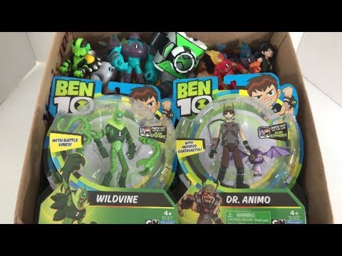 Ben 10 Figures Wildvine Dr. Animo Shock Rock Heatblast Four Arms Ben 10 Overflow