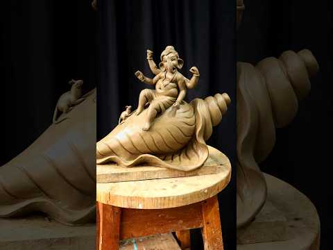 Ganesh ji ki murti making on shankha with clay