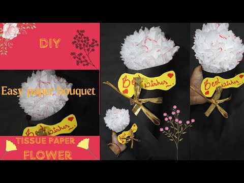 Gift Ideas| DIY Paper Flower BOUQUET |Birthday gift ideas |flower bouquet making |DIy paper craft