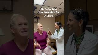 Dr. Usha Jain gives injection for low iron.#drjain #drushajain #antiaging #IronInjection #Anemia