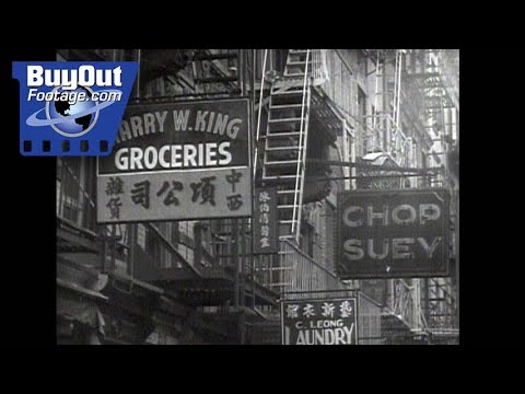 1939 New York Chinatown - Bustling Streets, Shops, and Daily Life