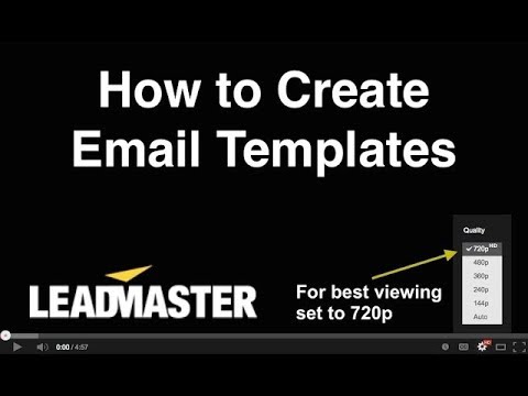 How to Create Email Templates With LeadMaster