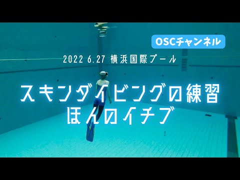 【訳あり】ほんのイチブの公開となりました。スキンダイビングの練習応用実践編 in 横浜国際プール（水深５ｍのダイビングプール）