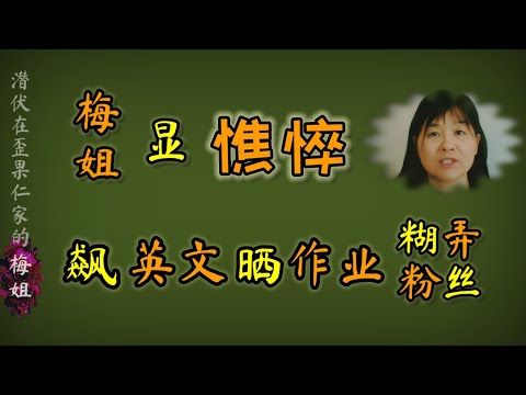 #作业成堆 #压力山大 梅姐显憔悴，做不出视频就飙英文晒作业充数 纯属#糊弄粉丝