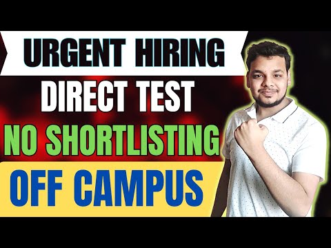 Direct Test Hiring | OFF Campus Drive For 2025, 2024 , 2023 Batch | Latest Fresher Jobs | IT Jobs