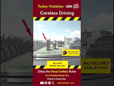 TODAY VIOLATION-280 Kindly Wear helmet for your safety #otr #roadsafety #obeytherules