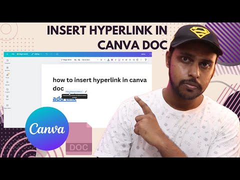 How to insert hyperlink in canva doc | insert hyperlink on canva doc