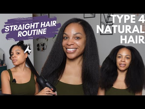 Type 4 Curly to Straight Natural Hair using Revair and Tymo, Simple Routine Natural Haircare 101