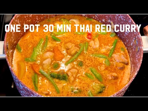 One Pot 30 Min Easy Thai Red Curry Chicken