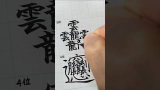 Ranking of the most difficult kanji