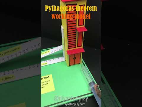 pythagoras theorem working model shorts - maths model - #shorts - #diyasfunplay