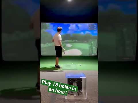 The average player takes an hour to play a full 18 at the cave! #indoorgolf #newjersey