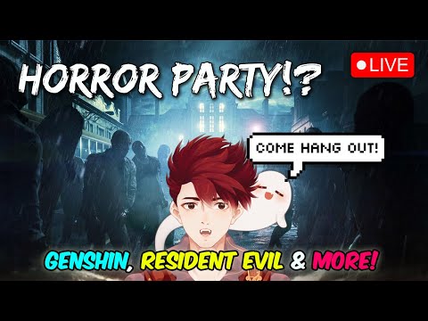 🔴 [Resident Evil 2] FRIDAY NIGHT HORROR PARTY 🤡🧟 COME KEEP ME COMPANY 😱❤️ | Genshin VTuber LIVE