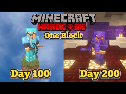 I Spent 200 Days in ONE BLOCK Minecraft | acookiegod One Block Challenge