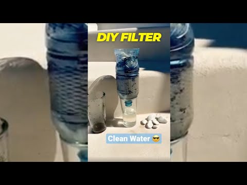 DIY Water Filter Experiment: How To Filter Dirty Water 💧 #shorts #waterfilter #diy