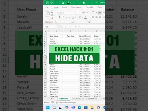 PROTECT Your Sensitive Info in Excel #shorts #exceltutorial #learnexcel