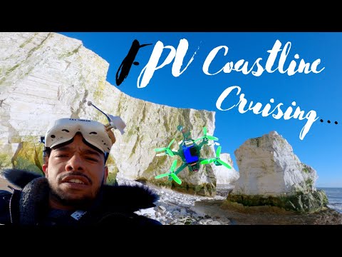 Mid Range FPV Freestyle: Surfing The Coastline Afternoon Cruise (Over Water)