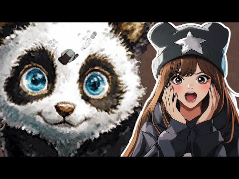 Cute Baby Panda Drawing in Spray Paint (Roblox) | BunnyStar - Bunny Star | Art Drawing Process