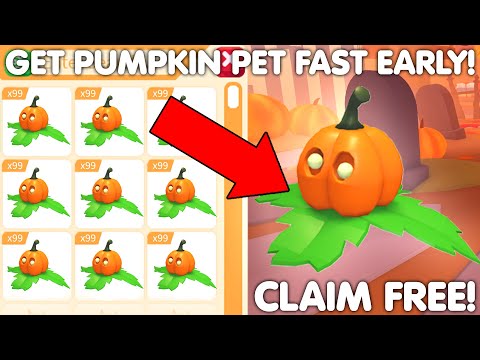 🎃HOW TO GET NEW PUMPKIN PET FAST EARLY FOR FREE!😱ADOPT ME ROBLOX