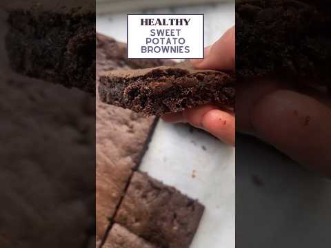 Gooey DELICIOUS Sweet Potato Brownies! #healthydessert #sweetpotato #healthyfood