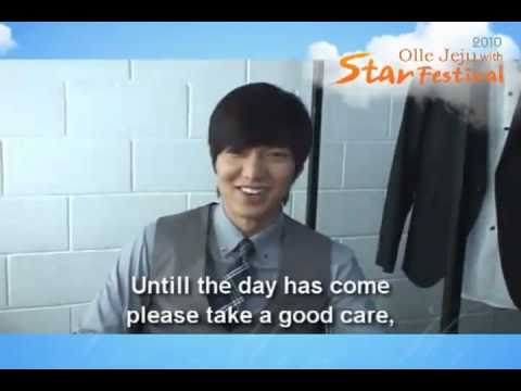 [Engsub] LeeMinHo Greeting for 2010 Olle Jeju with Star Festival