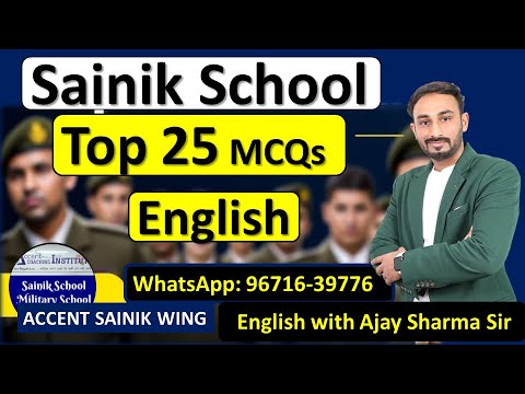 Sainik School English Question | Class 6 & 9 | Sainik School Coaching | AISSEE Exam | Ajay Sharma