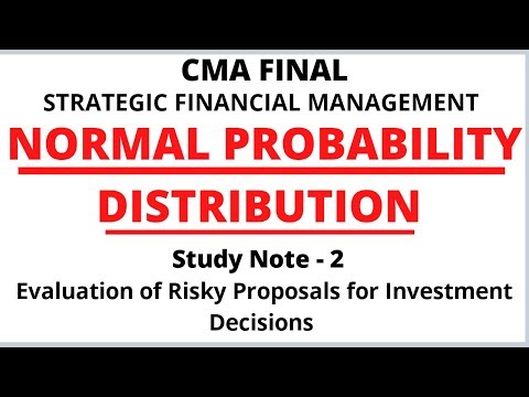 Normal Probability Distribution | Evaluation of Risky Proposals for Investment Decisions | SFM